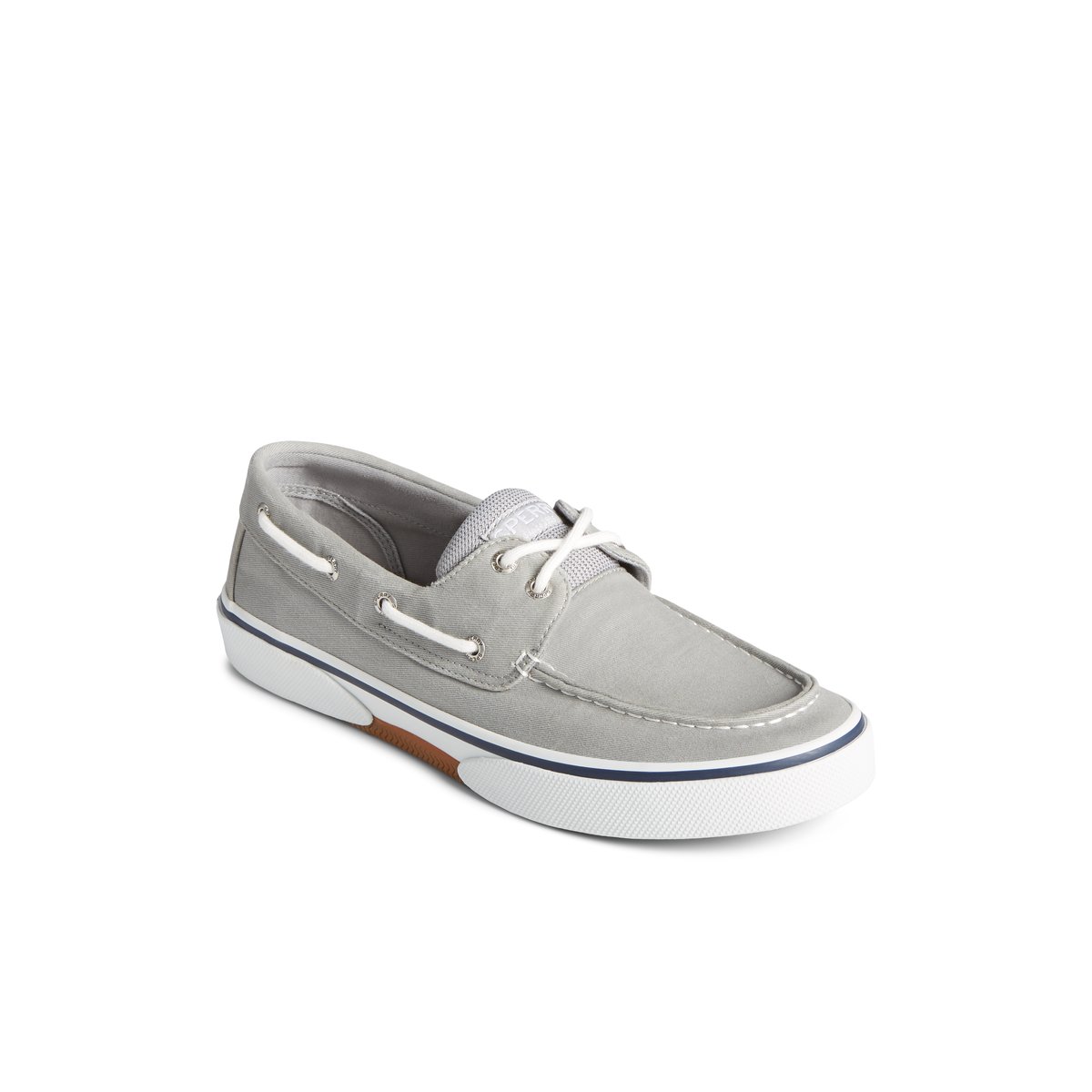 Halyard 2 Eye Salt Washed Boat Shoe Grey Men s Sneakers Sperry US